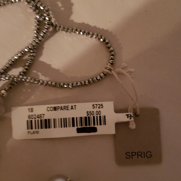 Sprig Necklace Sterling Pearl - Picture 7 of 8